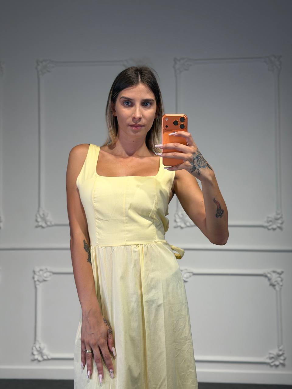 abito giselle in cotone lungo - Dverso Fashion