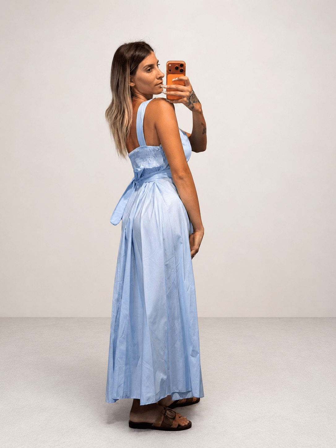 abito giselle in cotone lungo - Dverso Fashion