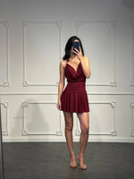 abito in licra con allaccio al collo - Dverso Fashion