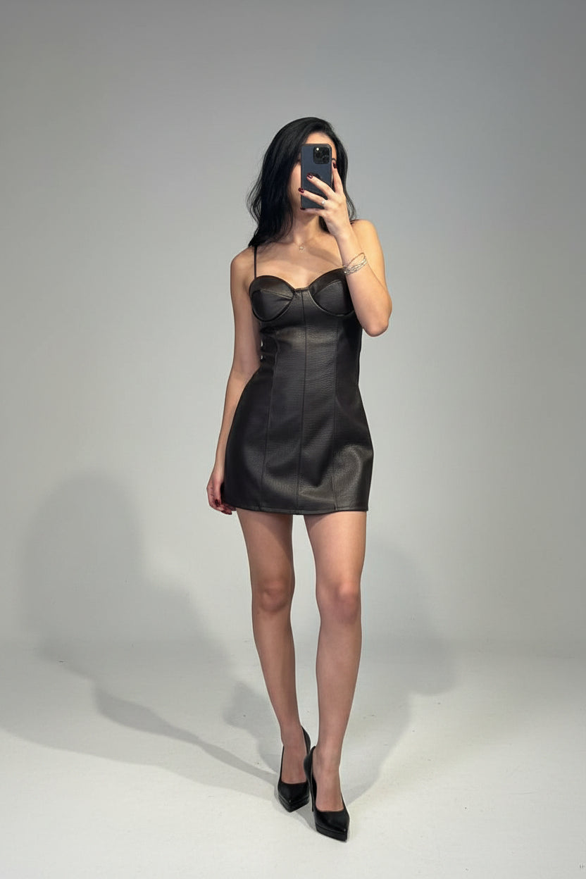 abito melissa in pelle - Dverso Fashion