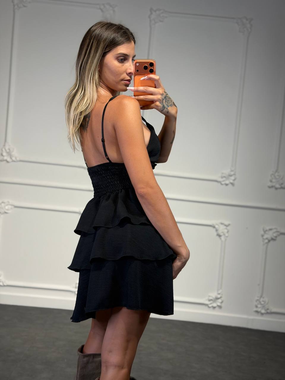 abito roof a balze - Dverso Fashion