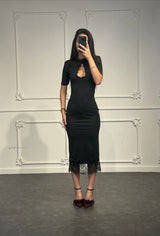 abito scollatura a goccia - Dverso Fashion