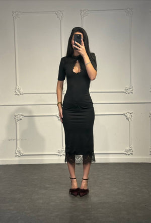 abito scollatura a goccia - Dverso Fashion