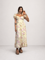 abito sofia con rose lungo - Dverso Fashion