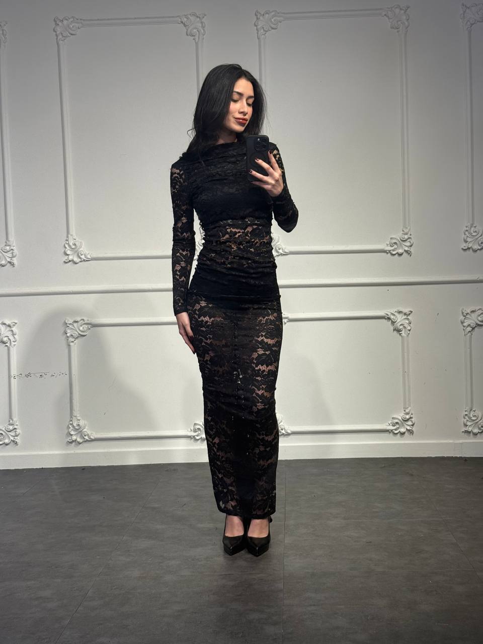 Abito Total Pizzo - Dverso Fashion