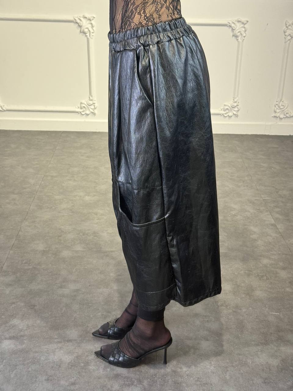 bermuda cargo in pelle - Dverso Fashion