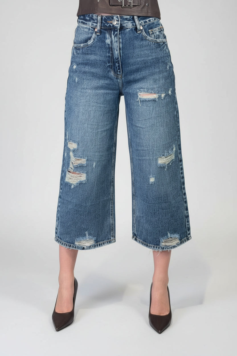 bermuda lungo di jeans - Dverso Fashion