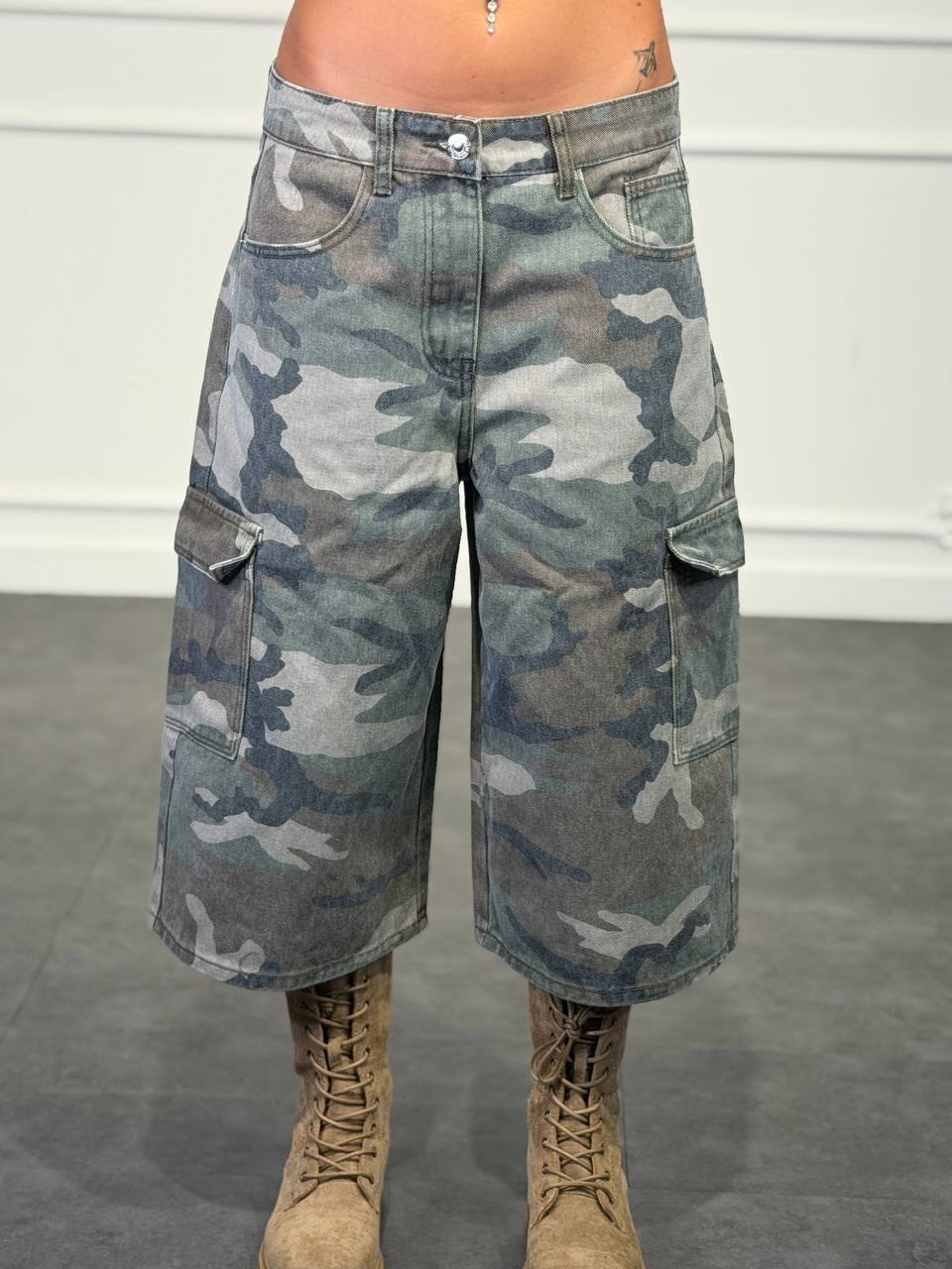 bermuda solid - Dverso Fashion