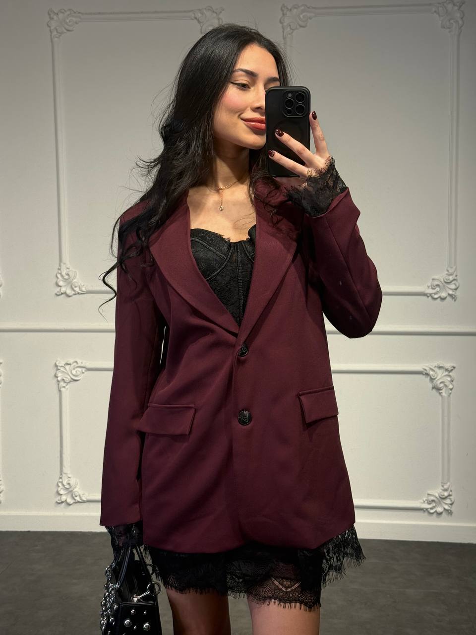 Blazer con pizzo - Dverso Fashion