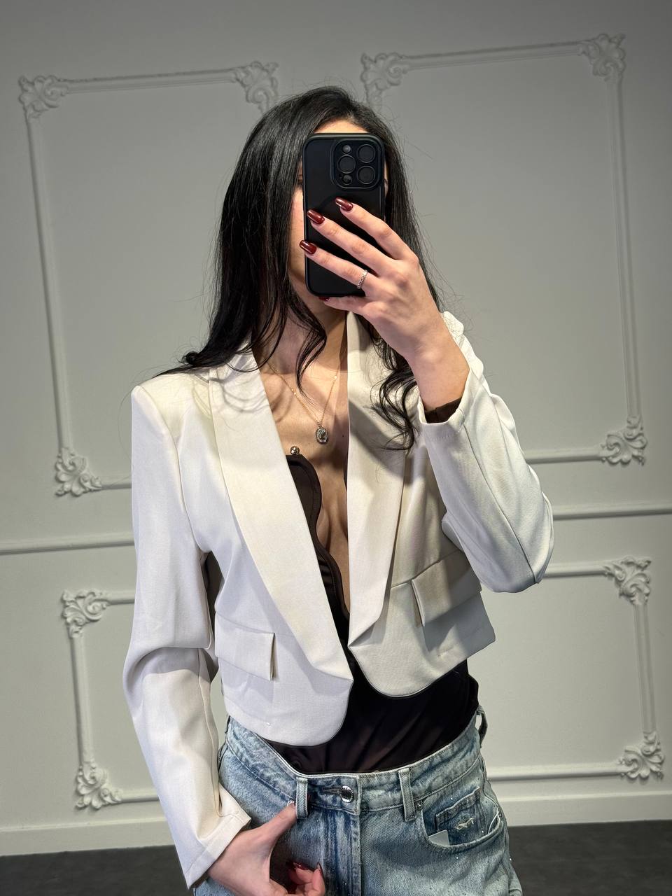 BLAZER CROP CRUMBLE - Dverso Fashion