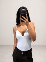 Body Modellante con Coppe Strutturate e Spalline Sottili - Dverso Fashion