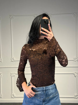 body pizzo mezzo collo - Dverso Fashion