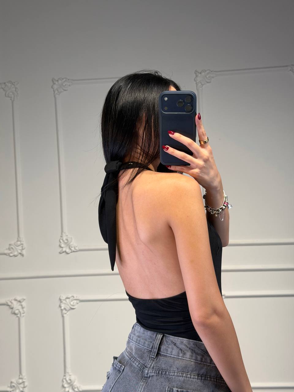body scollatura ampia con bulloni - Dverso Fashion