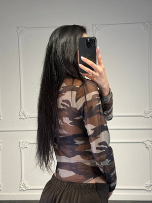 body velato camouflage - Dverso Fashion