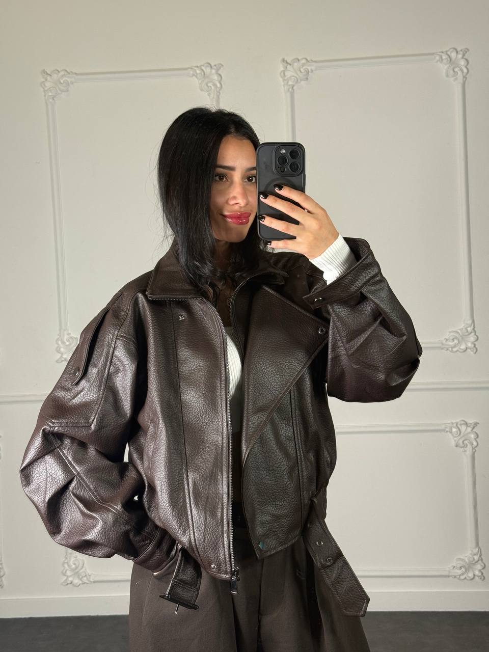 BOMBER LEATHER - Dverso Fashion