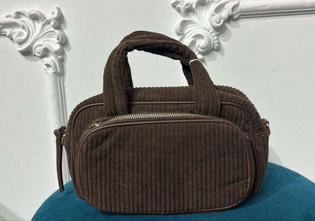 borsa bauletto in velluto - Dverso Fashion