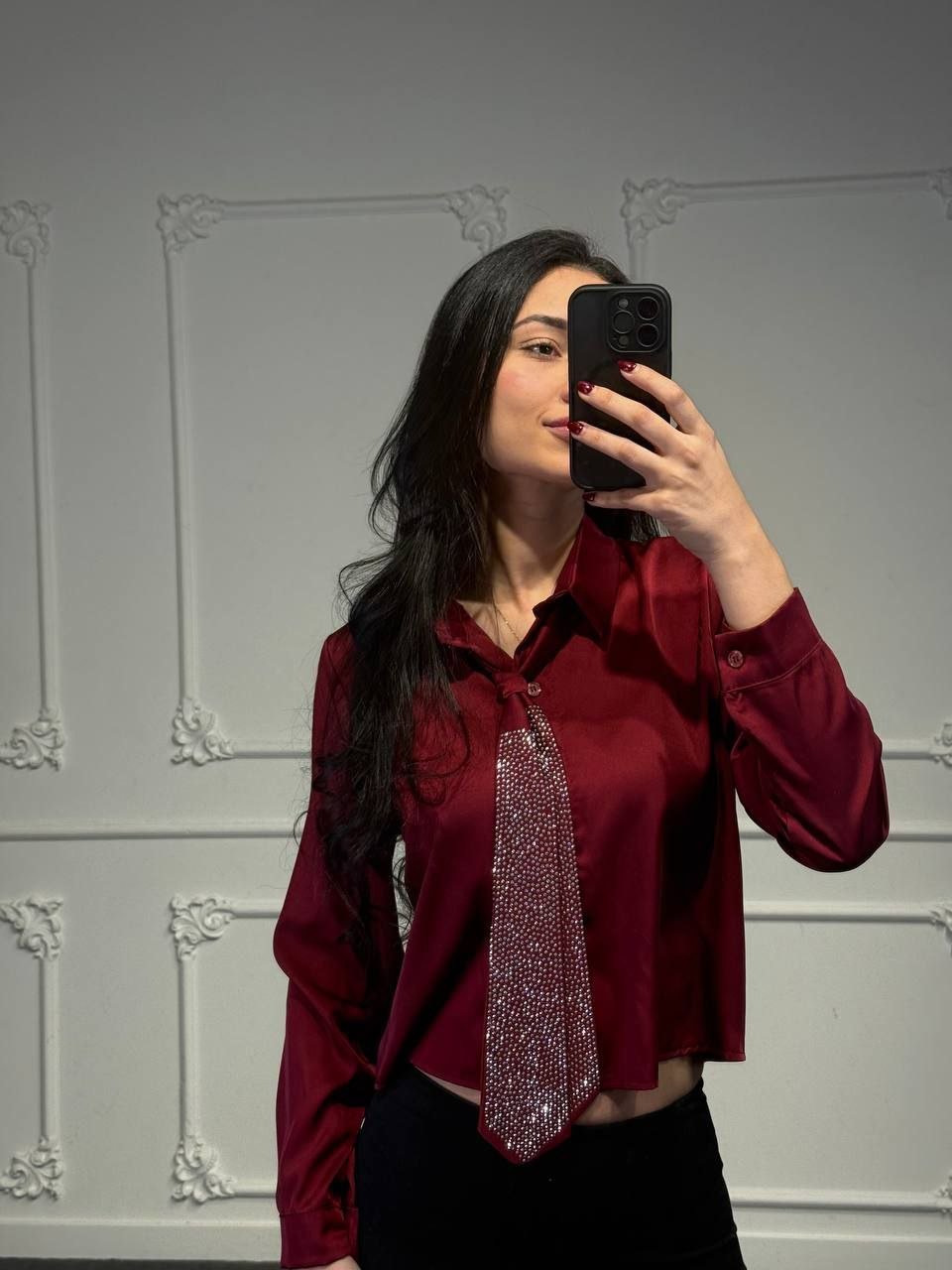 Camicia con Cravatta Glitter - Dverso Fashion