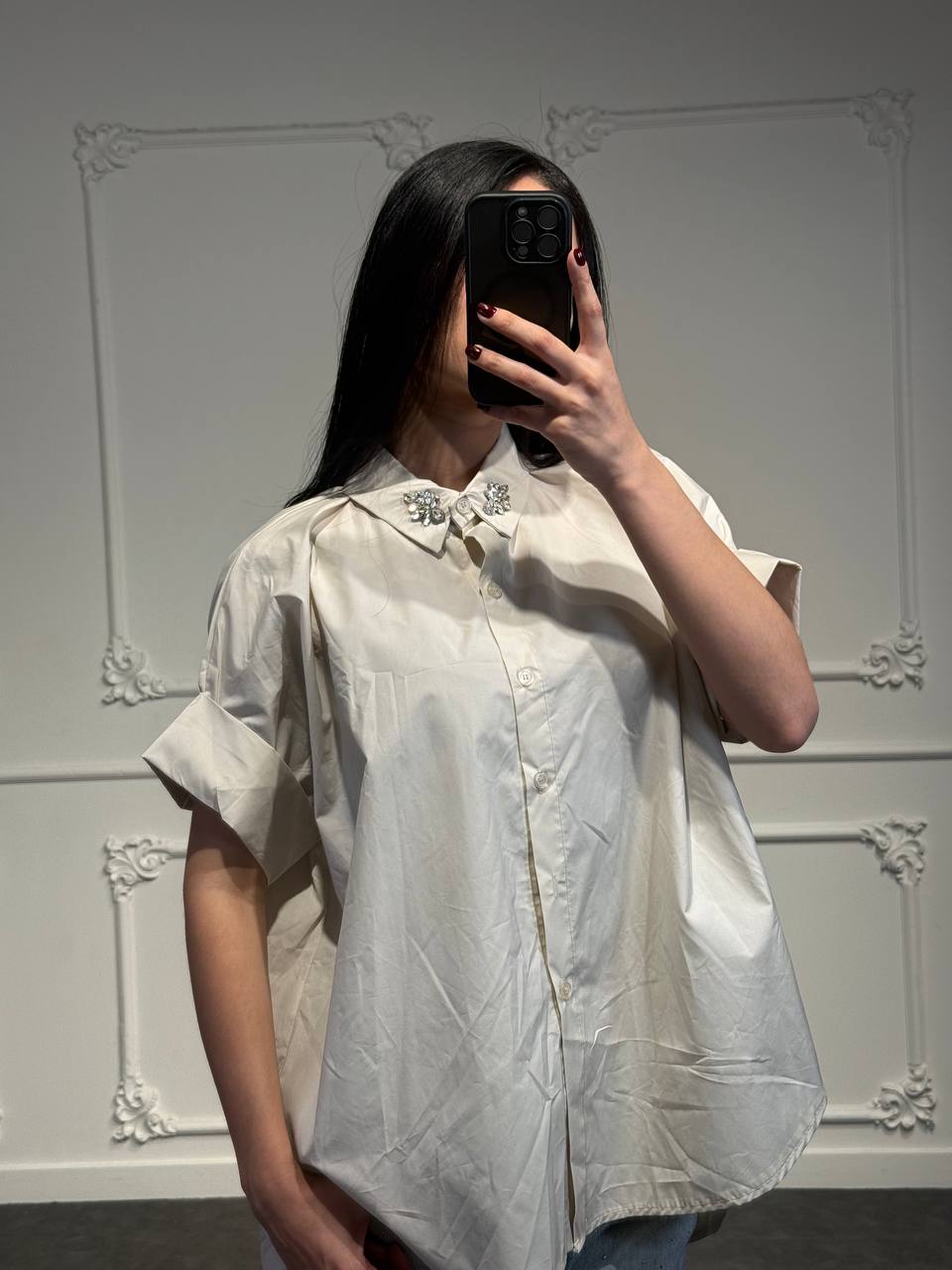 camicia con dettaglio - Dverso Fashion