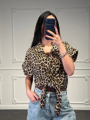 camicia leo maniche corte - Dverso Fashion