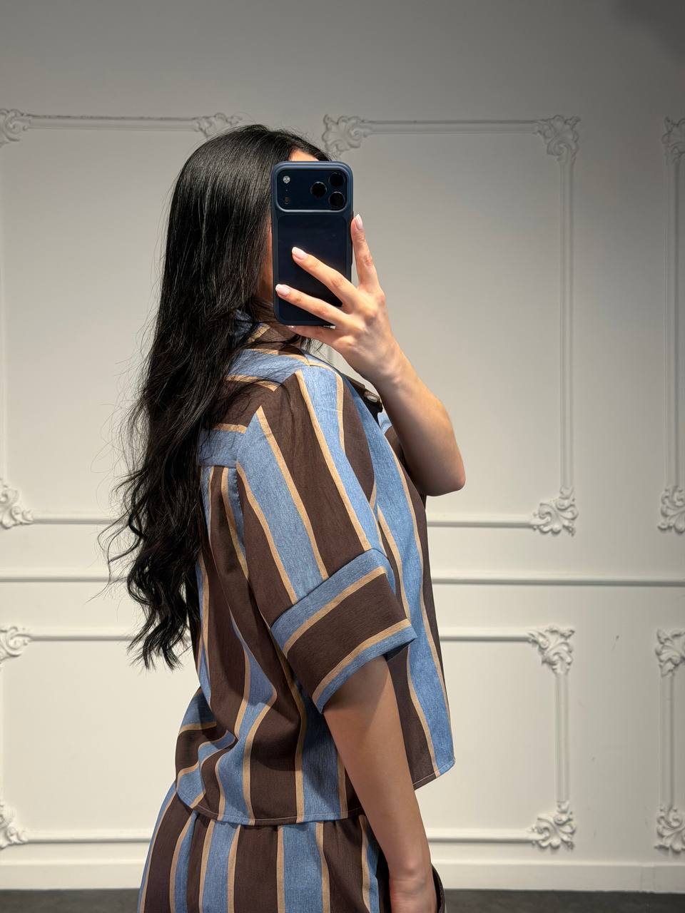 camicia lino a righe - Dverso Fashion