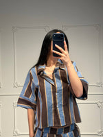 camicia lino a righe - Dverso Fashion