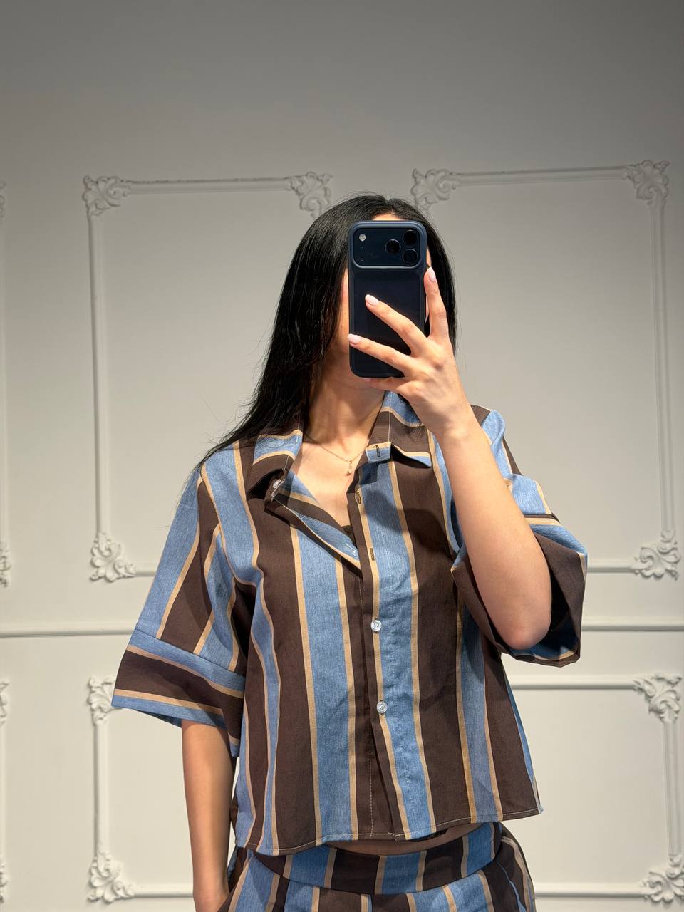 camicia lino a righe - Dverso Fashion