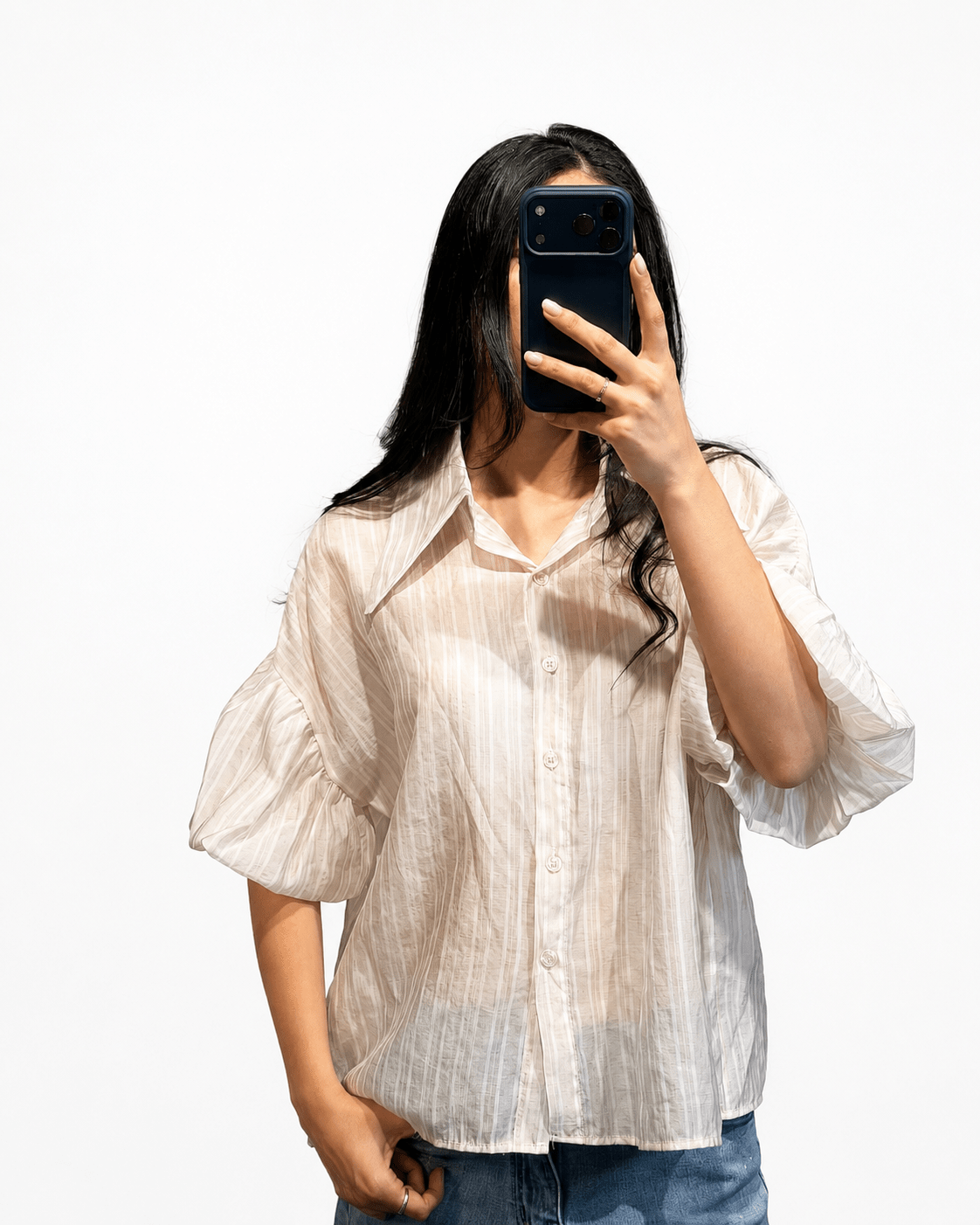 camicia manica a palloncino - Dverso Fashion