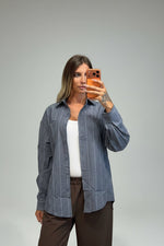 camicia men lunga a righe - Dverso Fashion