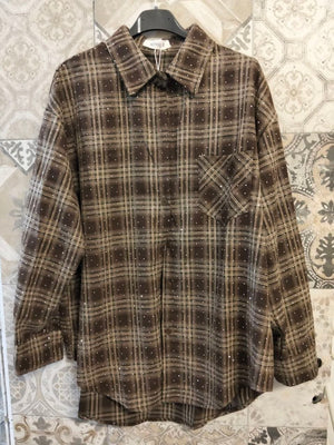 camicia mini strass - Dverso Fashion
