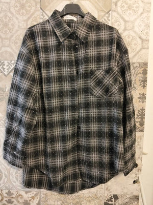 camicia mini strass - Dverso Fashion
