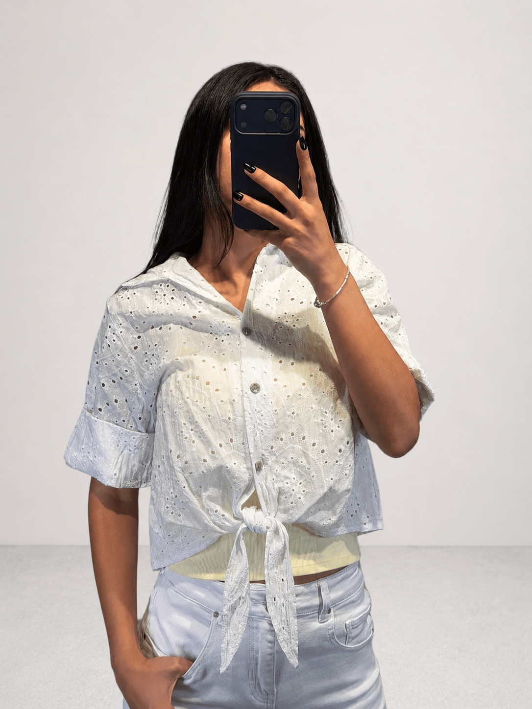 camicia un pizzo san gallo - Dverso Fashion