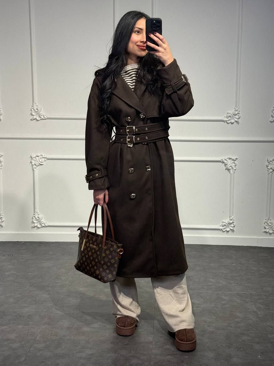 Cappotto Con Cinta - Dverso Fashion