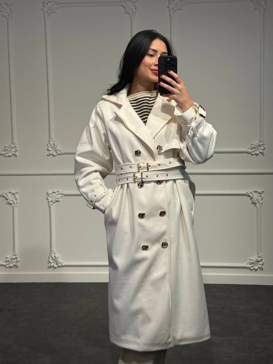 Cappotto Con Cinta - Dverso Fashion