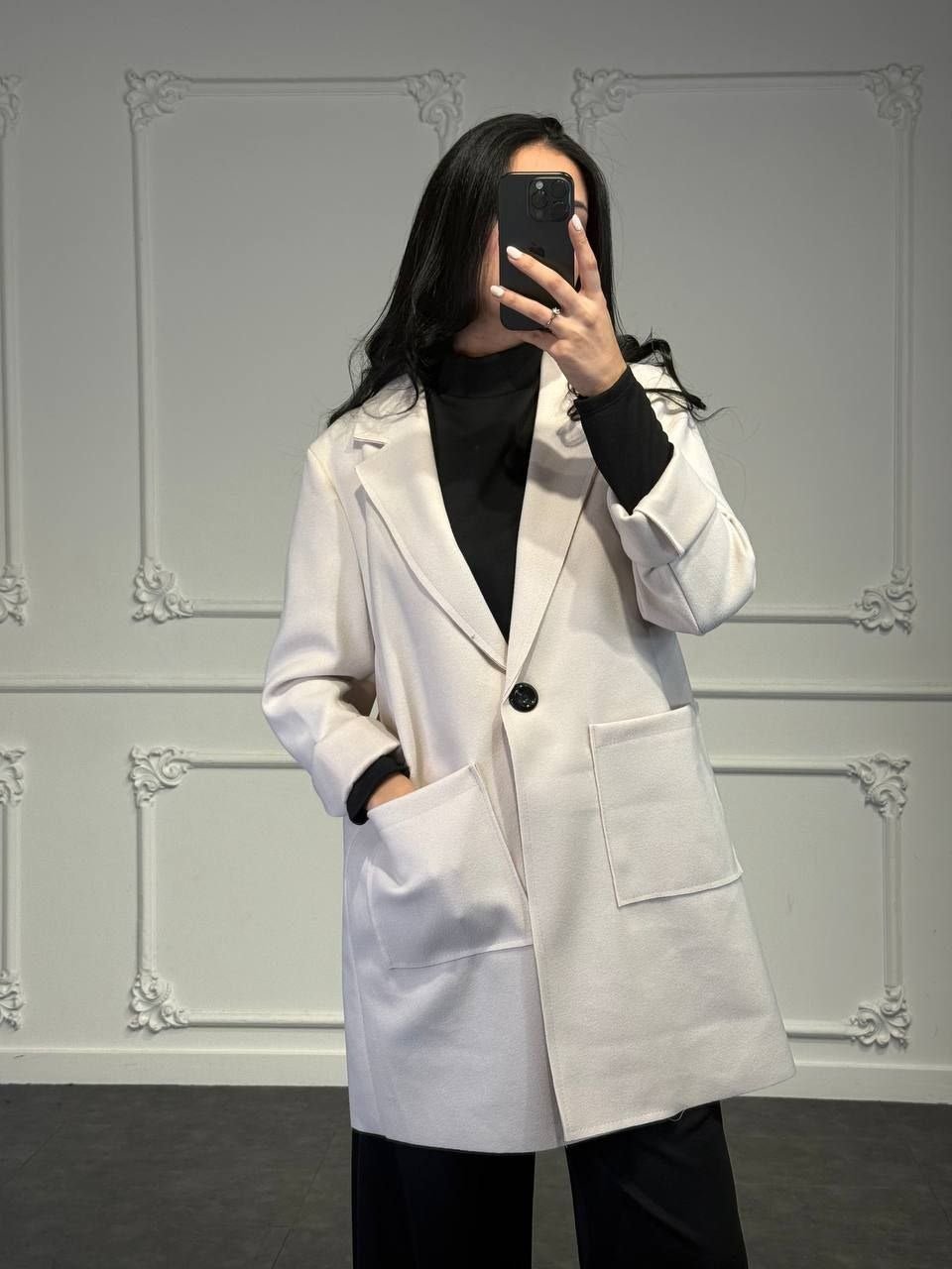 cappotto in panno midi - Dverso Fashion