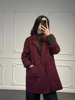 cappotto in panno midi - Dverso Fashion