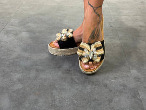 ciabatta con platform e fiore - Dverso Fashion