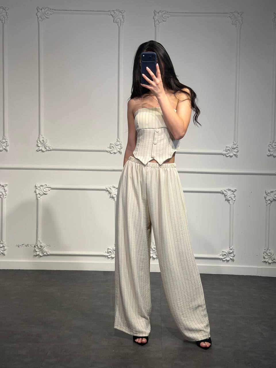 coordinato gessato - Dverso Fashion
