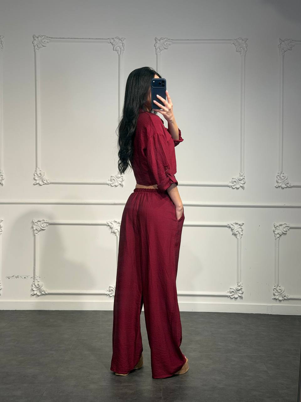 coordinato lino con camicia - Dverso Fashion