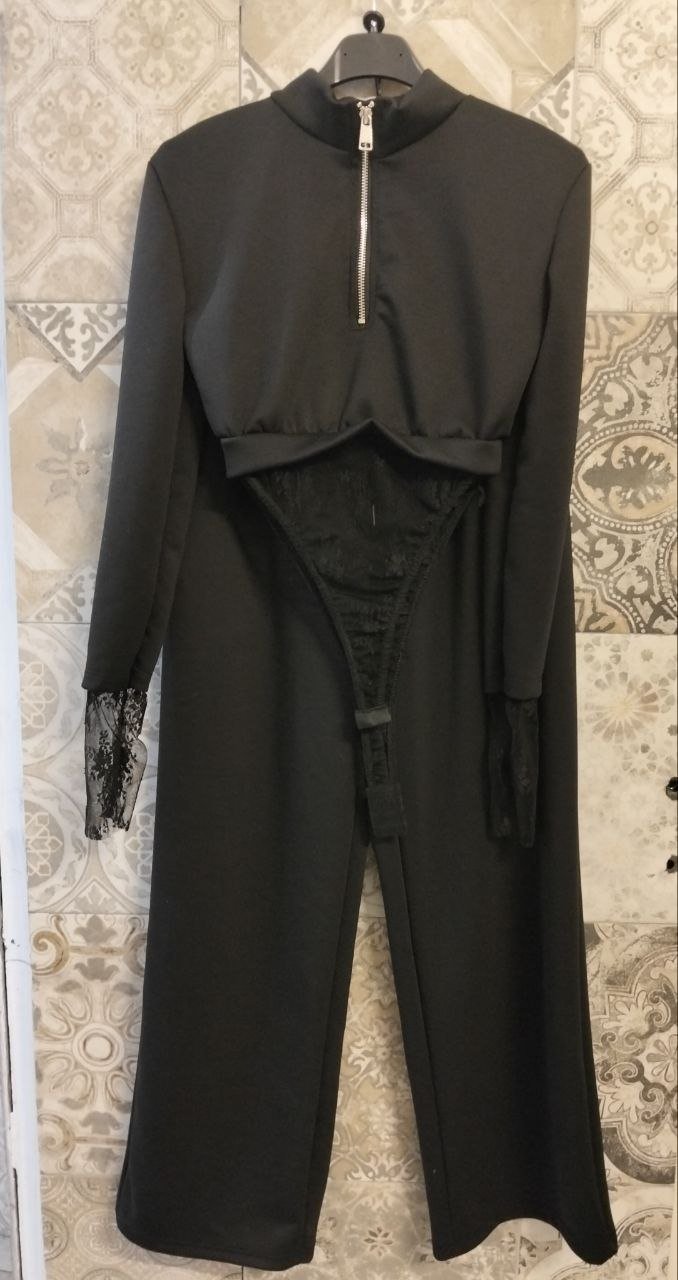 coordinato tuta allison con body sgambato - Dverso Fashion