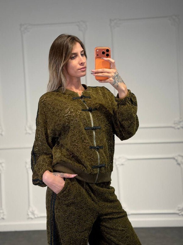 coordinato tuta con chiusura alamari - Dverso Fashion