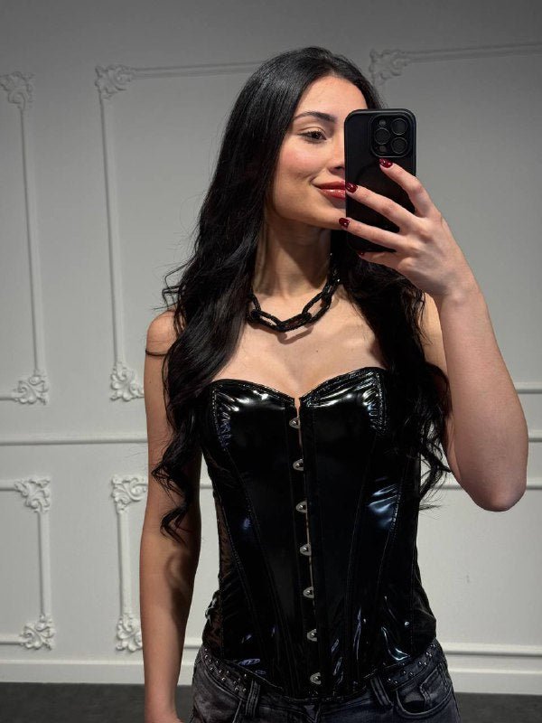 Corpetto gotic in vinile - Dverso Fashion