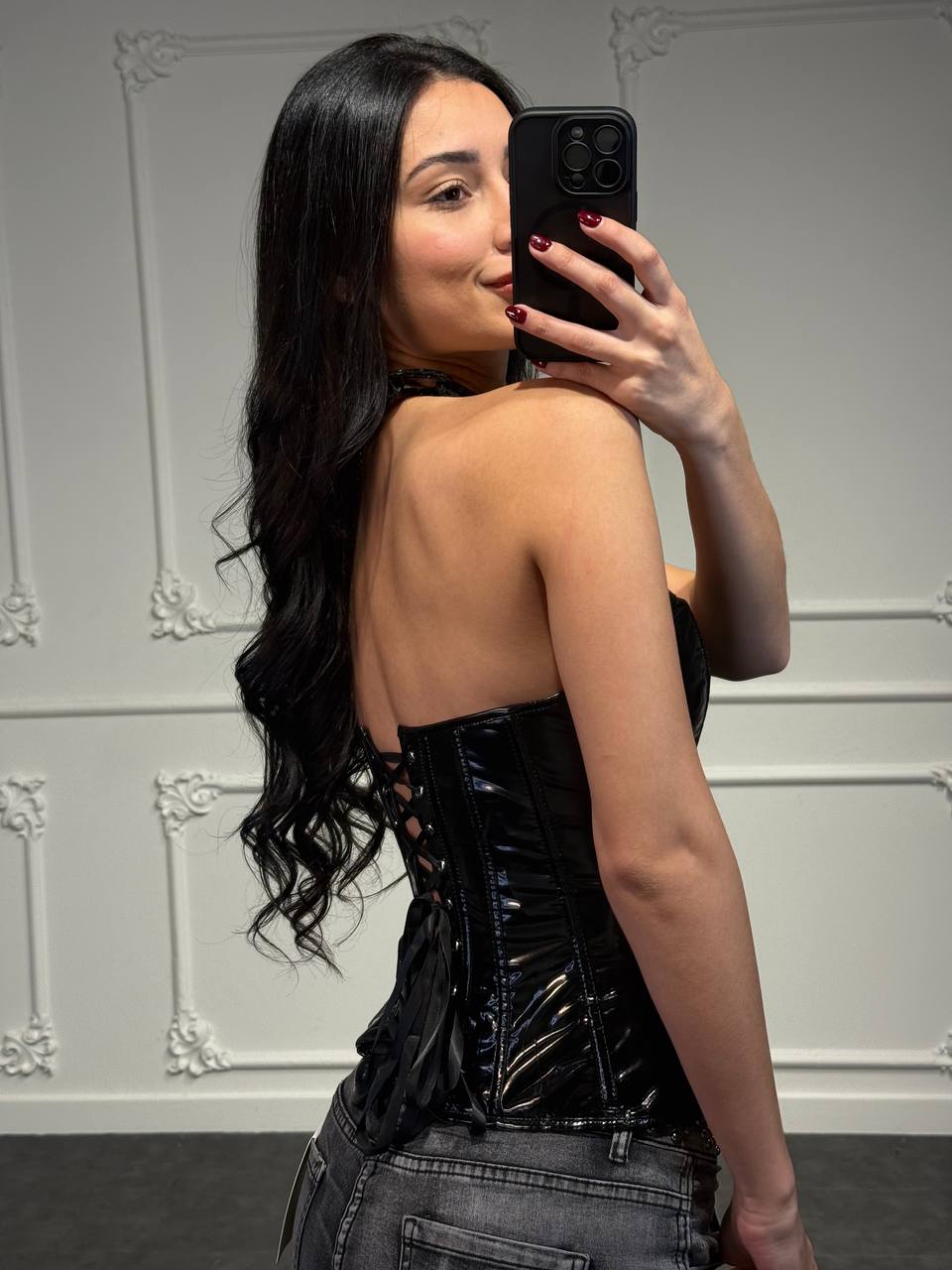 Corpetto gotic in vinile - Dverso Fashion