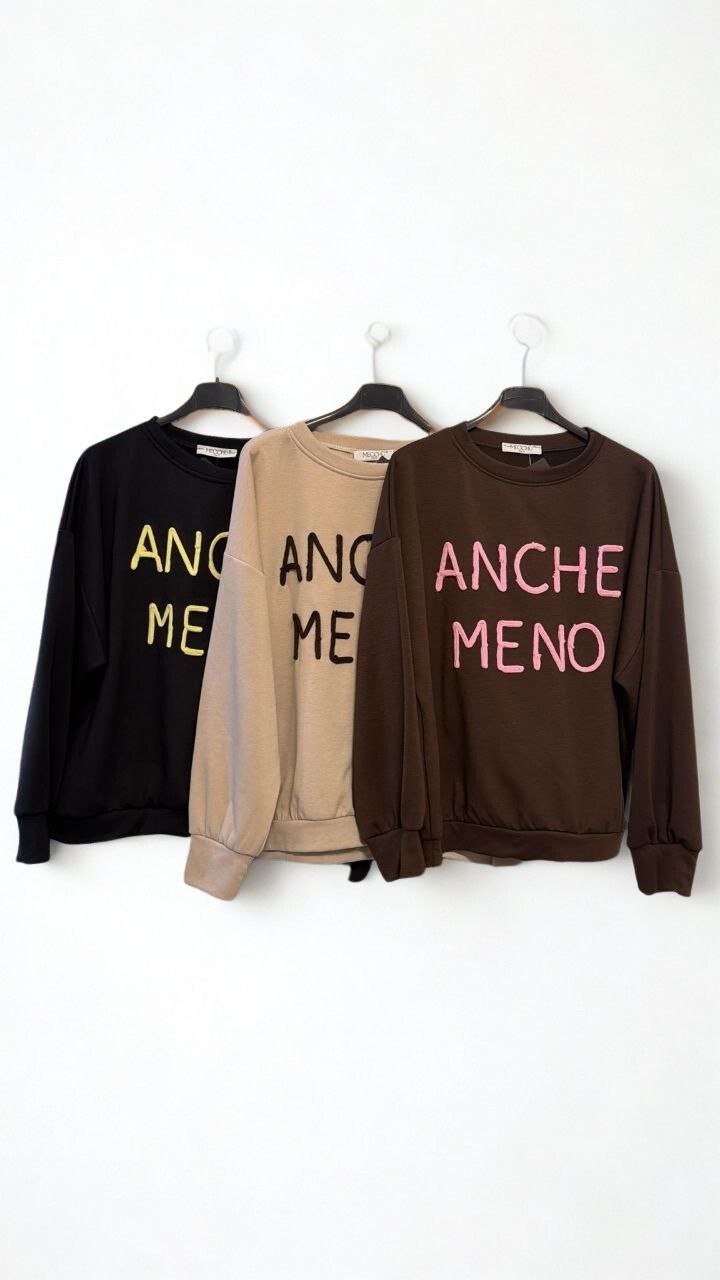 Felpa Anche Meno - Dverso Fashion