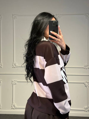 felpa brooklyn a righe - Dverso Fashion