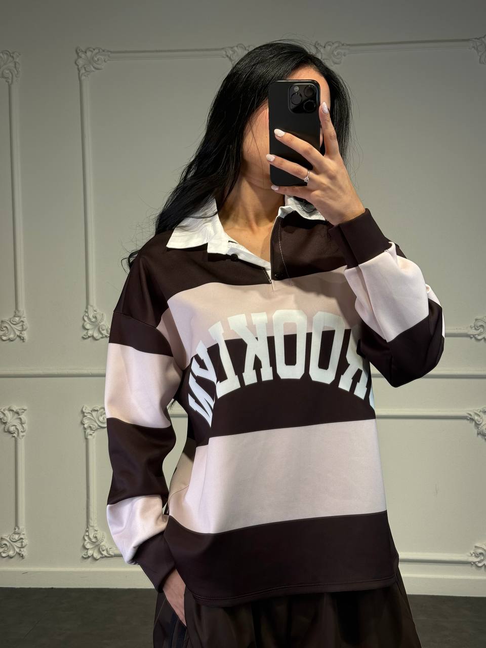 felpa brooklyn a righe - Dverso Fashion