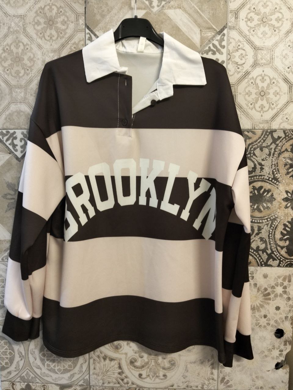 felpa brooklyn a righe - Dverso Fashion