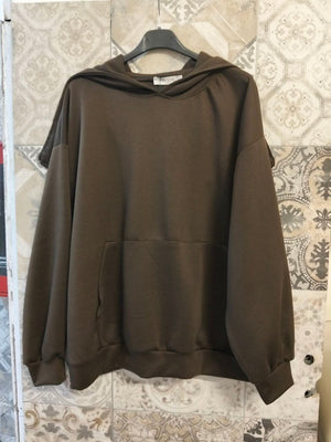 felpa con zip cappuccio - Dverso Fashion