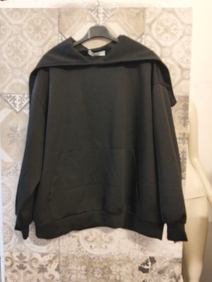 felpa con zip cappuccio - Dverso Fashion