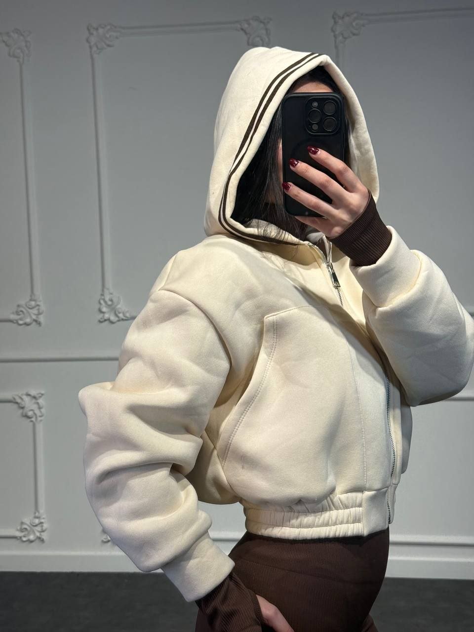 Felpa con Zip Mark - Dverso Fashion