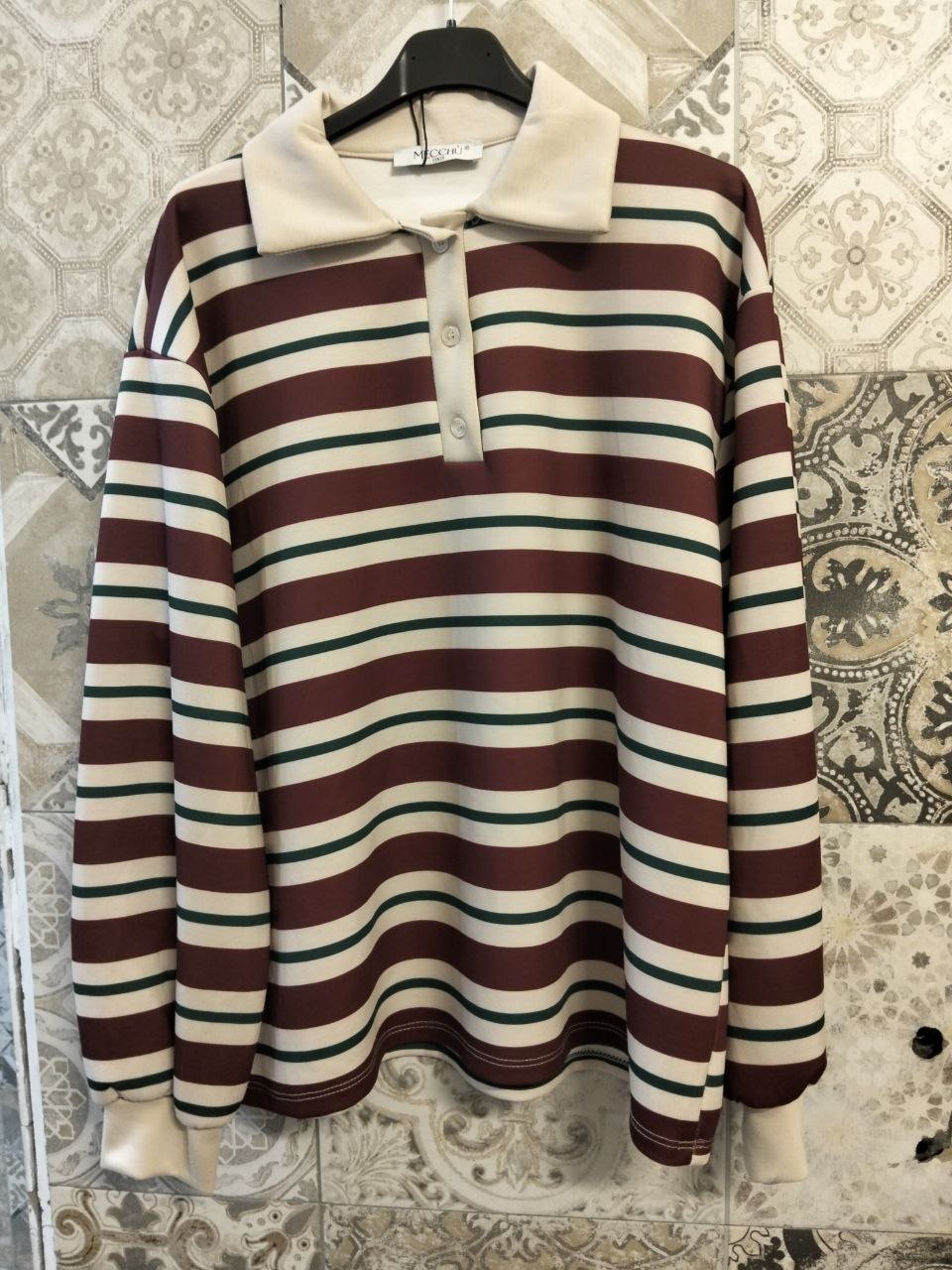 felpa polo a righe - Dverso Fashion